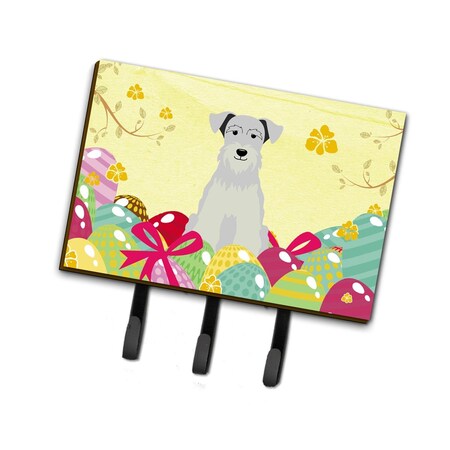 Carolines Treasures Easter Eggs Miniature Schanuzer White Leash or Key Holder BB6053TH68
